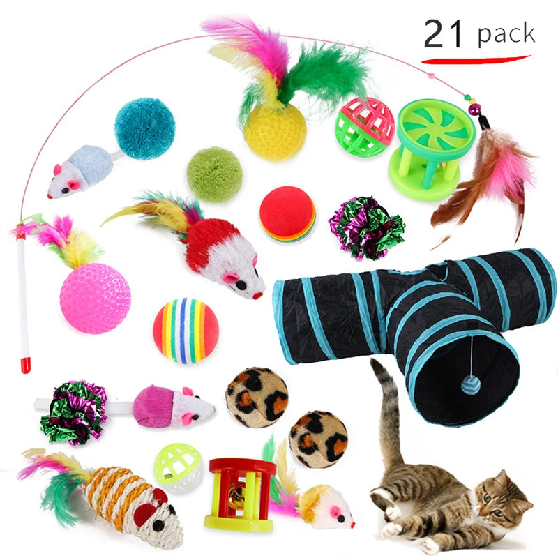Multi-Piece Cat Toy Set – Interactive & Fun