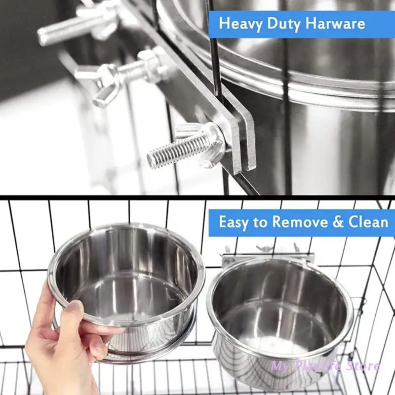 Stainless Steel Hanging Pet Bowl