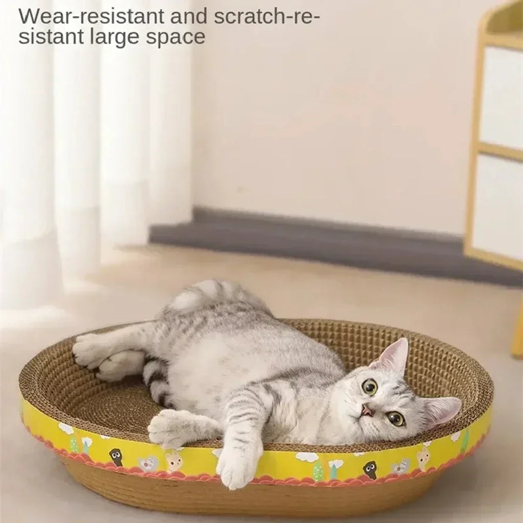 Multi-Purpose Oval Cat Scratcher Bed