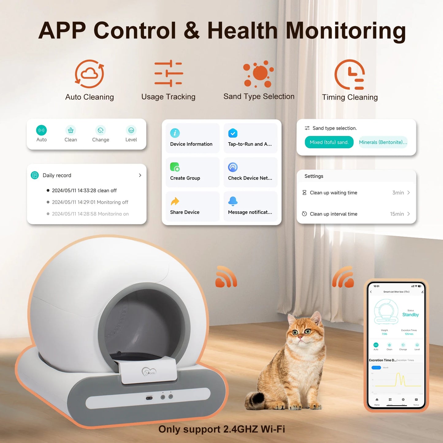 DOEL Smart Self-Cleaning Cat Litter Box (App Control)