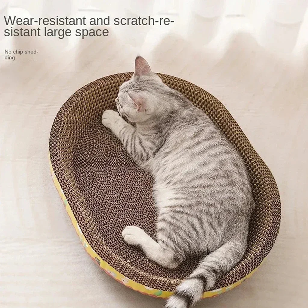 Multi-Purpose Oval Cat Scratcher Bed