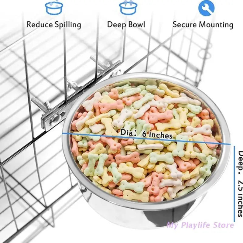 Stainless Steel Hanging Pet Bowl