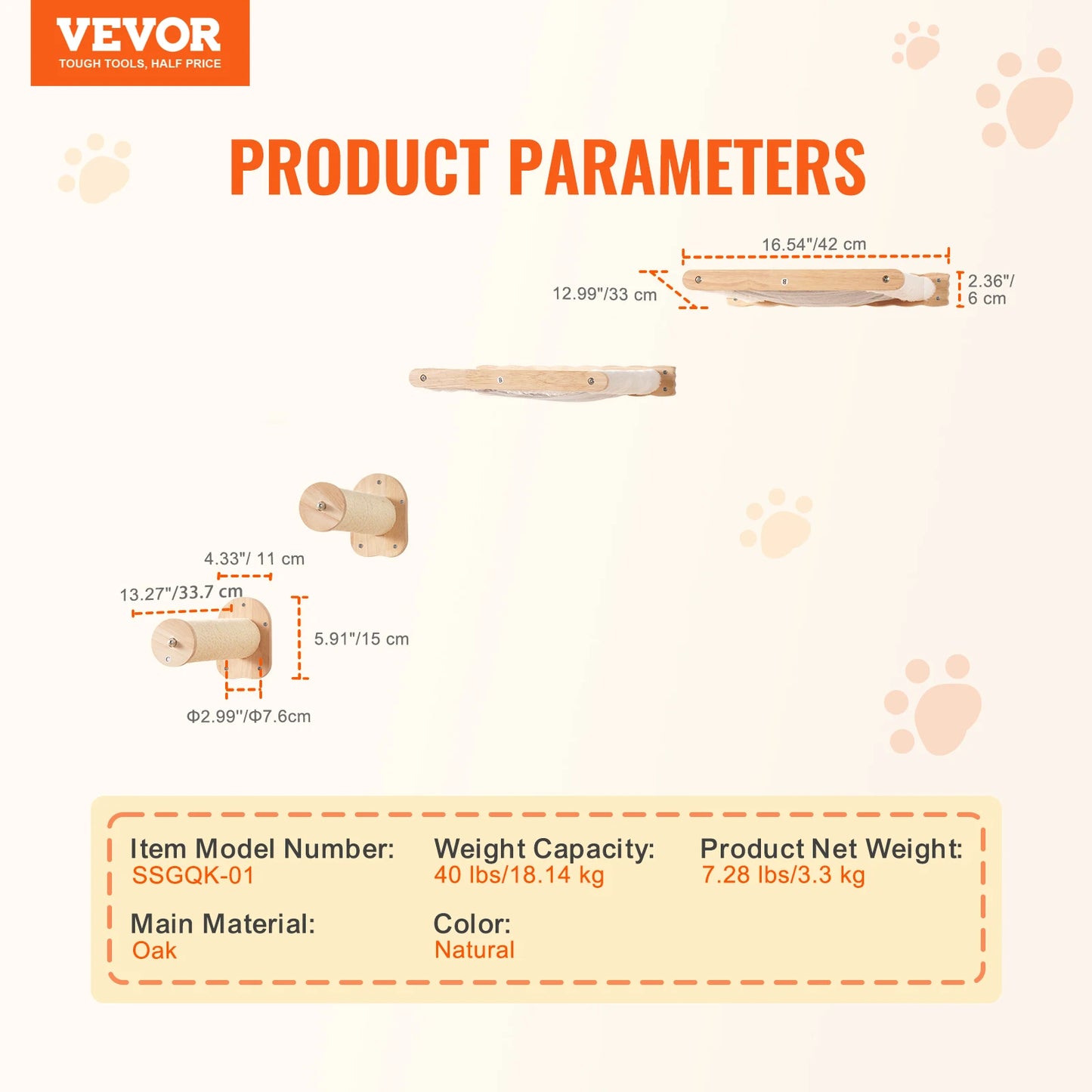 Wall-Mounted Cat Shelves & Playground Set